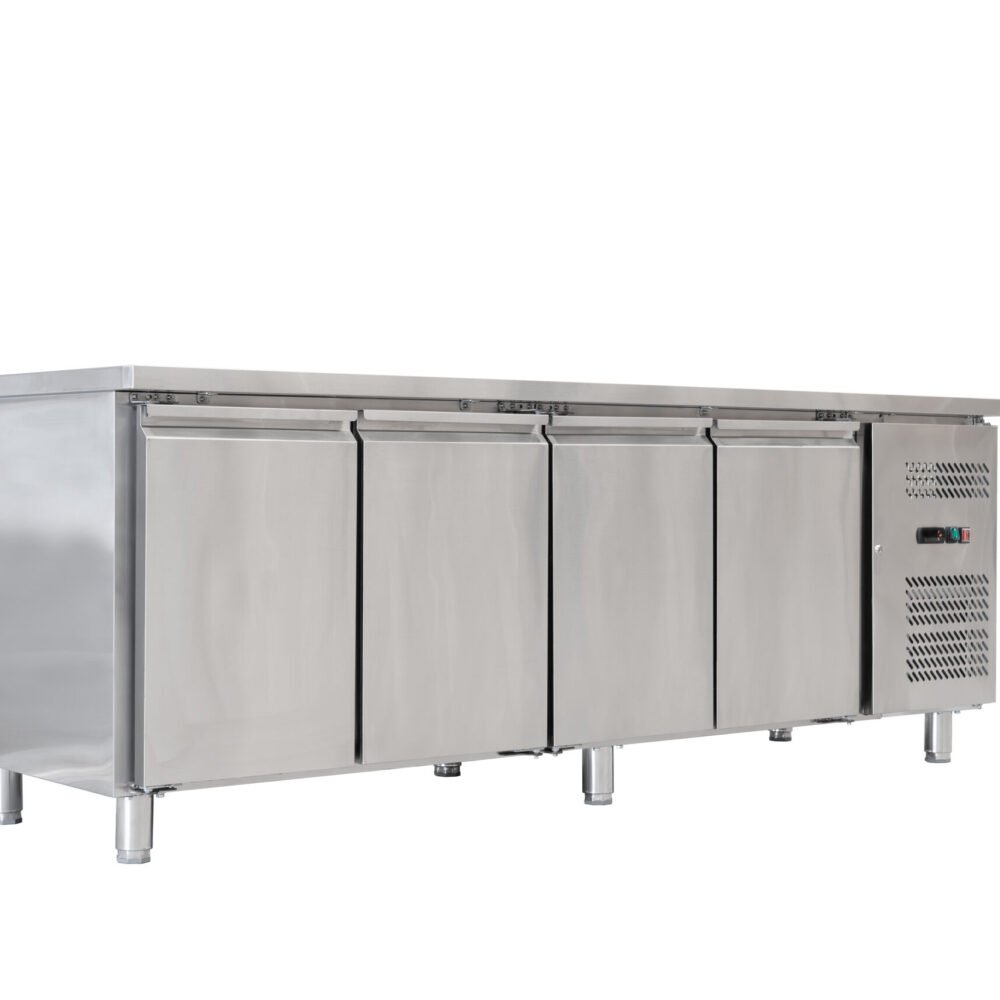Freezer Bajo Mesada Profesional 4 Puertas - Acero Inoxidable (421 Lts)